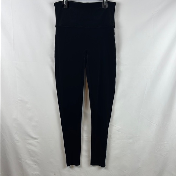 Spanx Velvet Velour High Waistband Compression Black Casual Leggins Size L - Picture 5 of 15